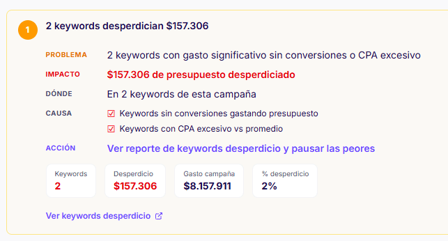 Diagnóstico por campaña